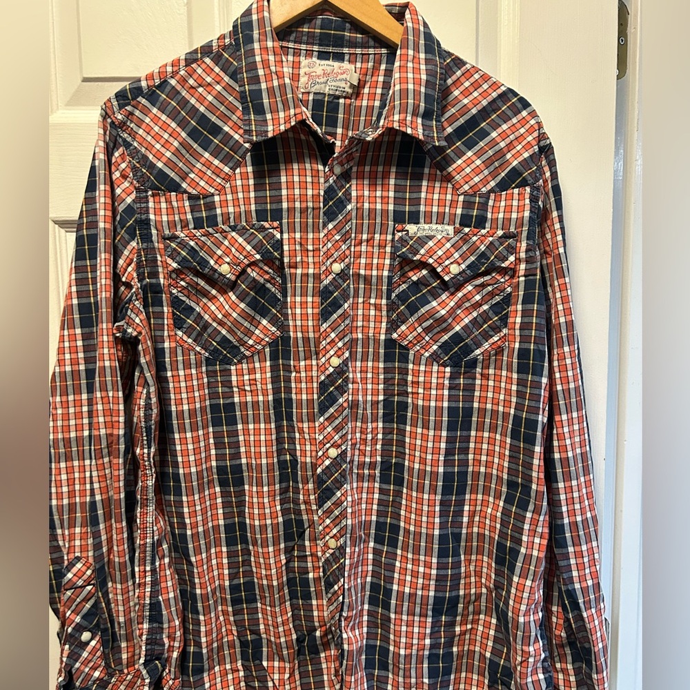 True Religion Mens Long Sleeve Button Up Size XXL